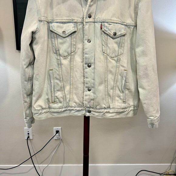 Levi's - Vintage Fit Fleece Denim Trucker Jacket - Dry Ice - Picture 5 of 7